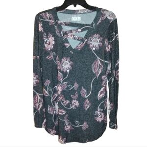 Maurices Tunic Lightweight Sweater Size Medium Pink Gray EUC